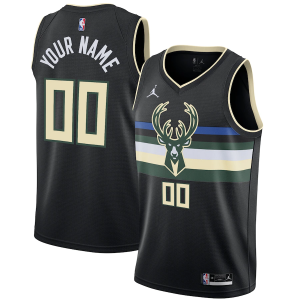 Maillot NBA Milwaukee Bucks Personnalisé 2020 21 Jordan Brand Statement Edition Swingman
