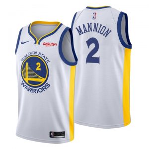 Maillot Basket 2020 21 Golden State Warriors 2 Nico Mannion Blanc Association Edition - Homme