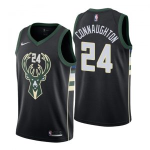 Maillot Basket Milwaukee Bucks 24 Pat Connaughton Statement Noir Swingman - Homme